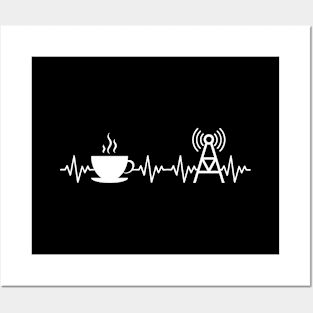 Coffee and ham radio enthusiast Vintage Amateur Radio coffee Posters and Art